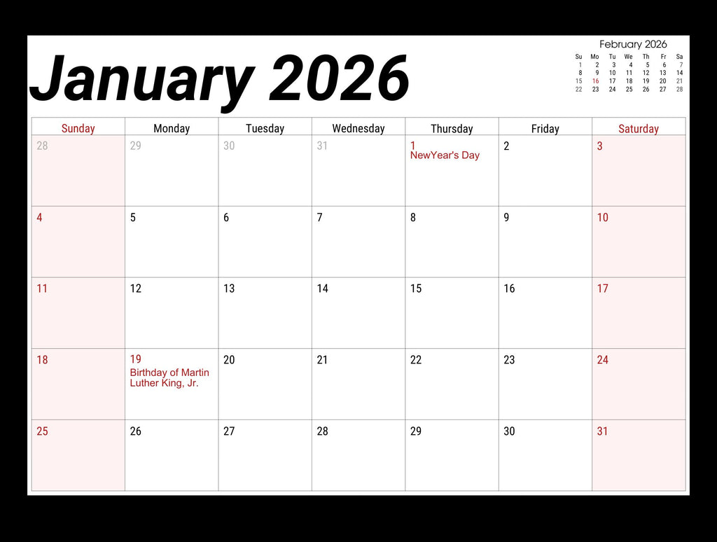 Charlie Kirk - 2026 Calendar with Inspirational Quotes