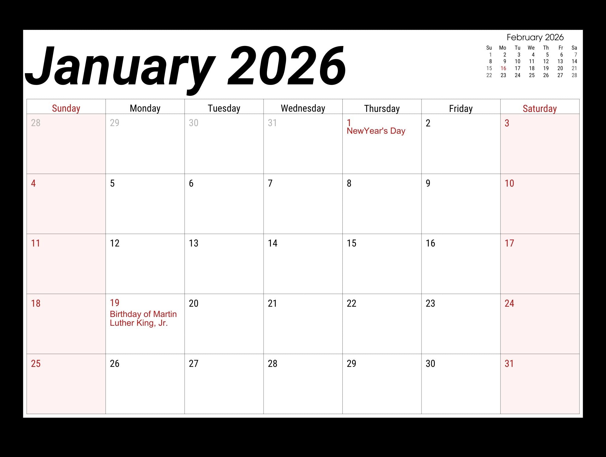 Charlie Kirk - 2026 Calendar with Inspirational Quotes