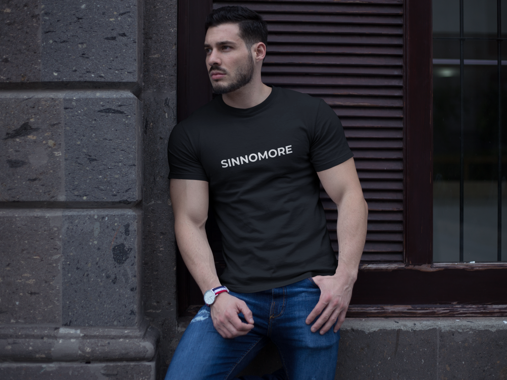 SINNOMORE T-Shirt – Bold Minimal Faith Statement Tee