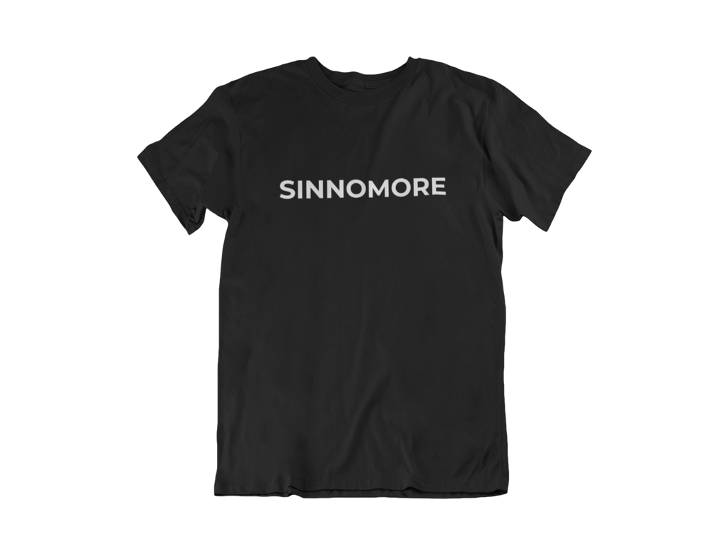 SINNOMORE T-Shirt – Bold Minimal Faith Statement Tee
