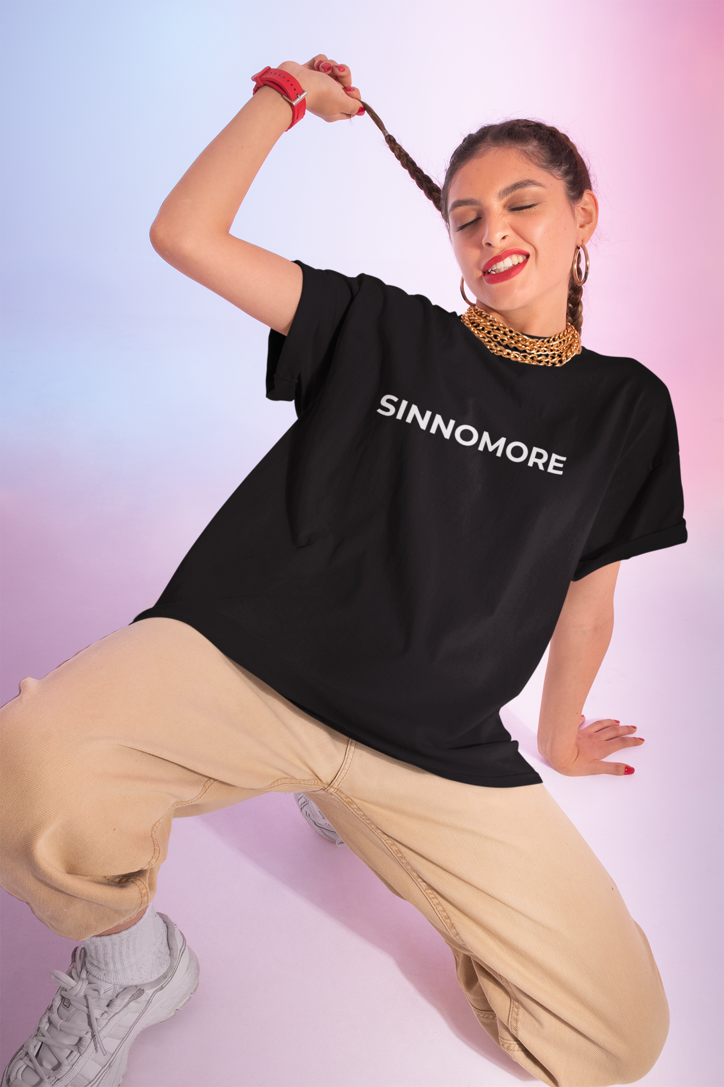 SINNOMORE T-Shirt – Bold Minimal Faith Statement Tee