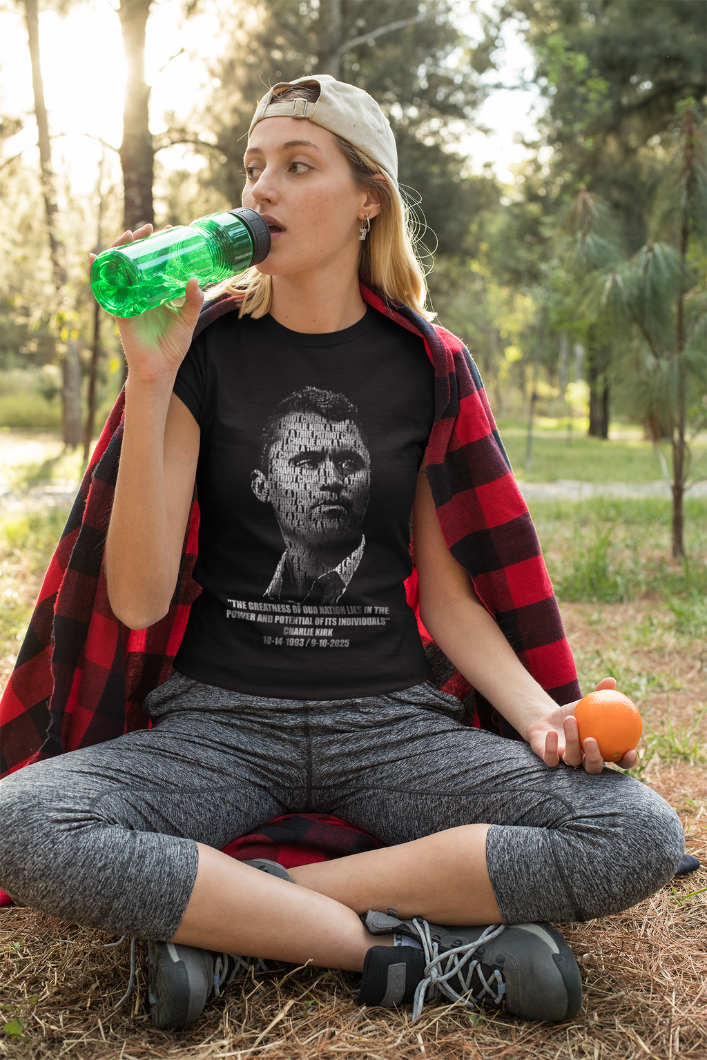 Short Sleeve Black T-Shirt - Charlie Kirk Tribute