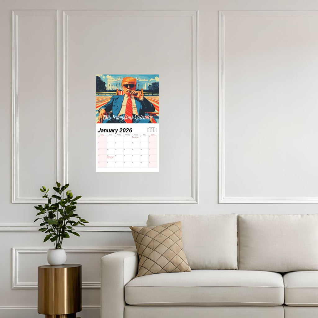 2026 Trumpism Wall Calendar – Patriotic America-First Calendar Featuring Donald Trump – 12-Month Political Gift – Made in USA